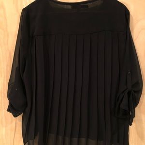 Pleated Chiffon Jennifer Lopez Blouse